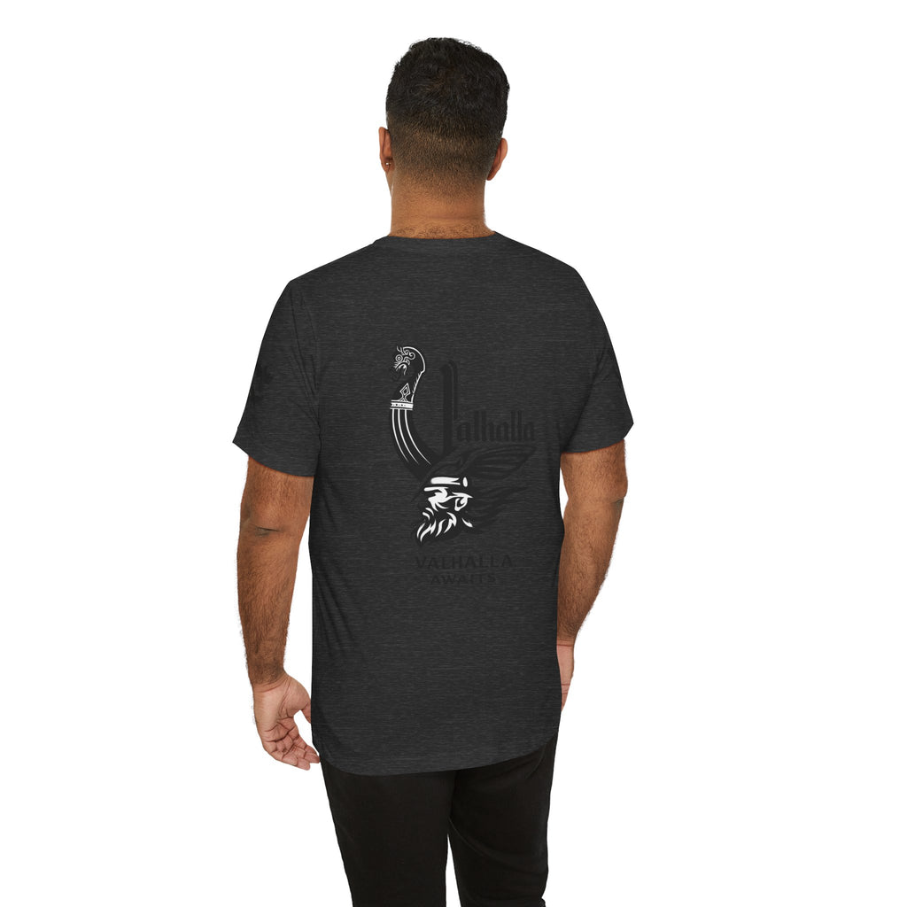 Nordic Warrior T-Shirt — Valhalla Awaits Viking Tee