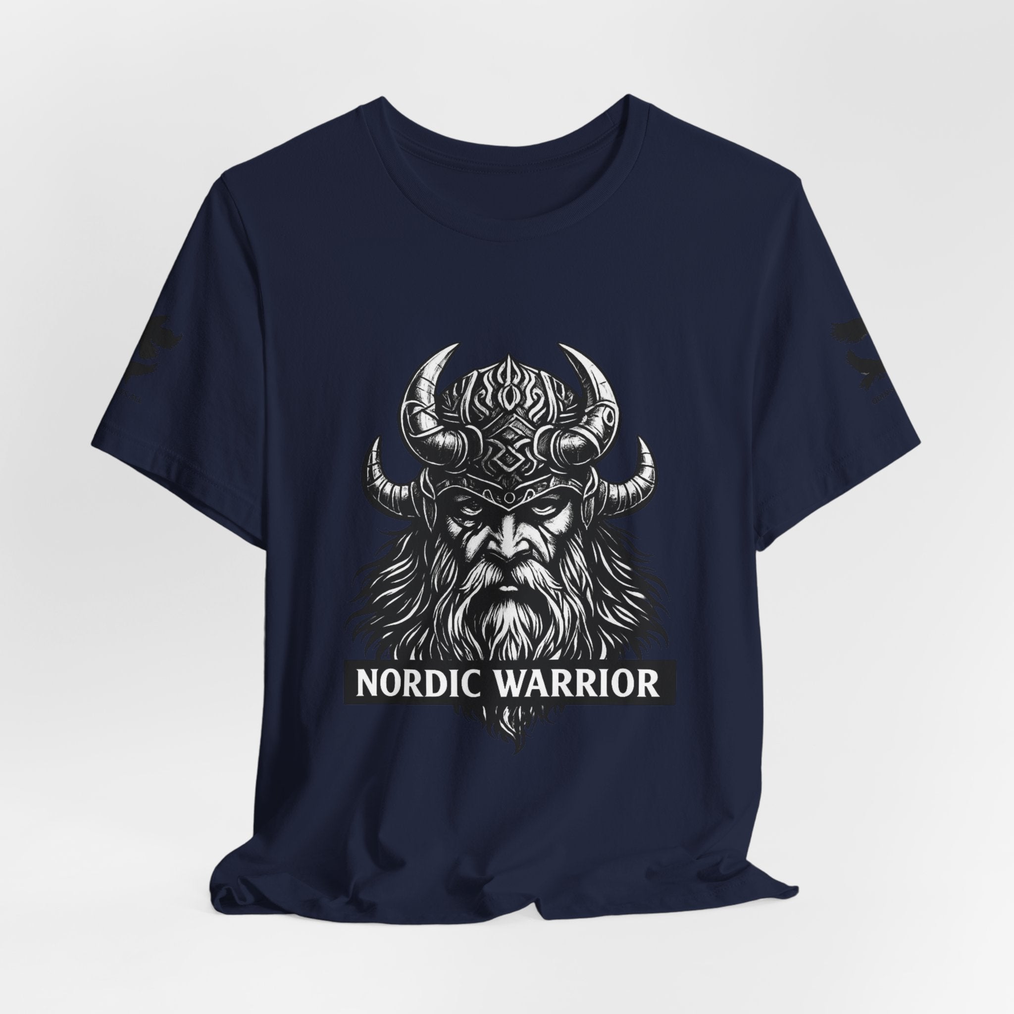 Nordic Warrior T-Shirt — Valhalla Awaits Viking Tee