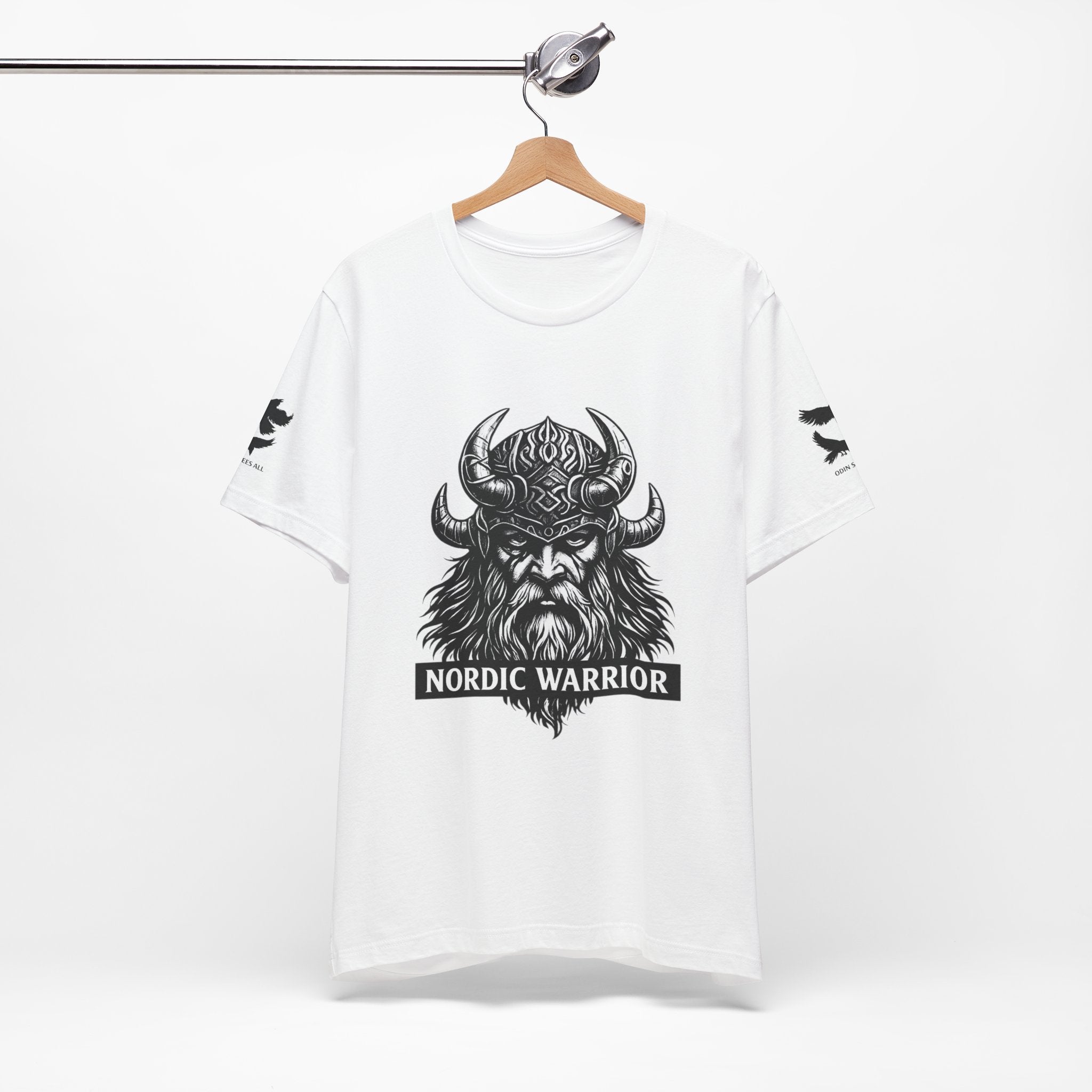 Nordic Warrior T-Shirt — Valhalla Awaits Viking Tee