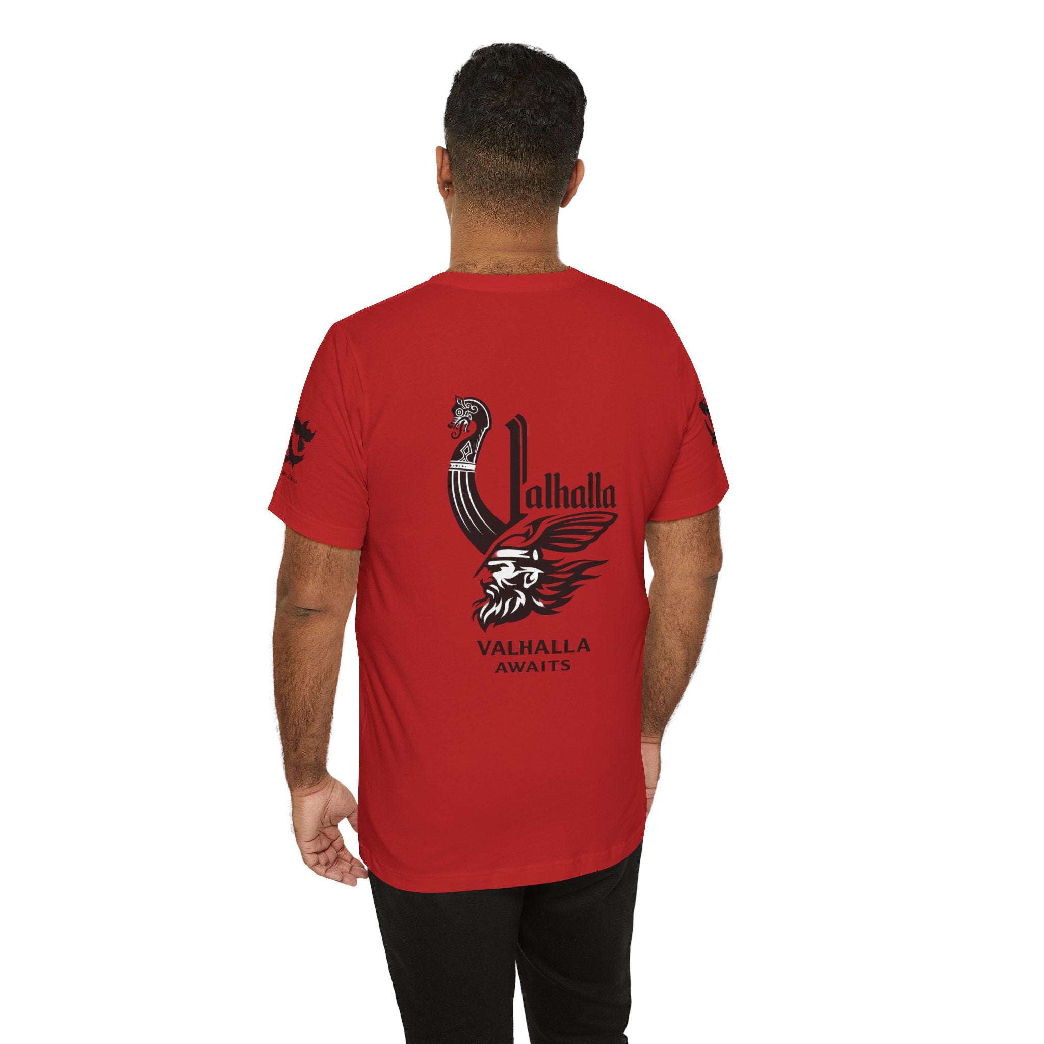Nordic Warrior T-Shirt — Valhalla Awaits Viking Tee