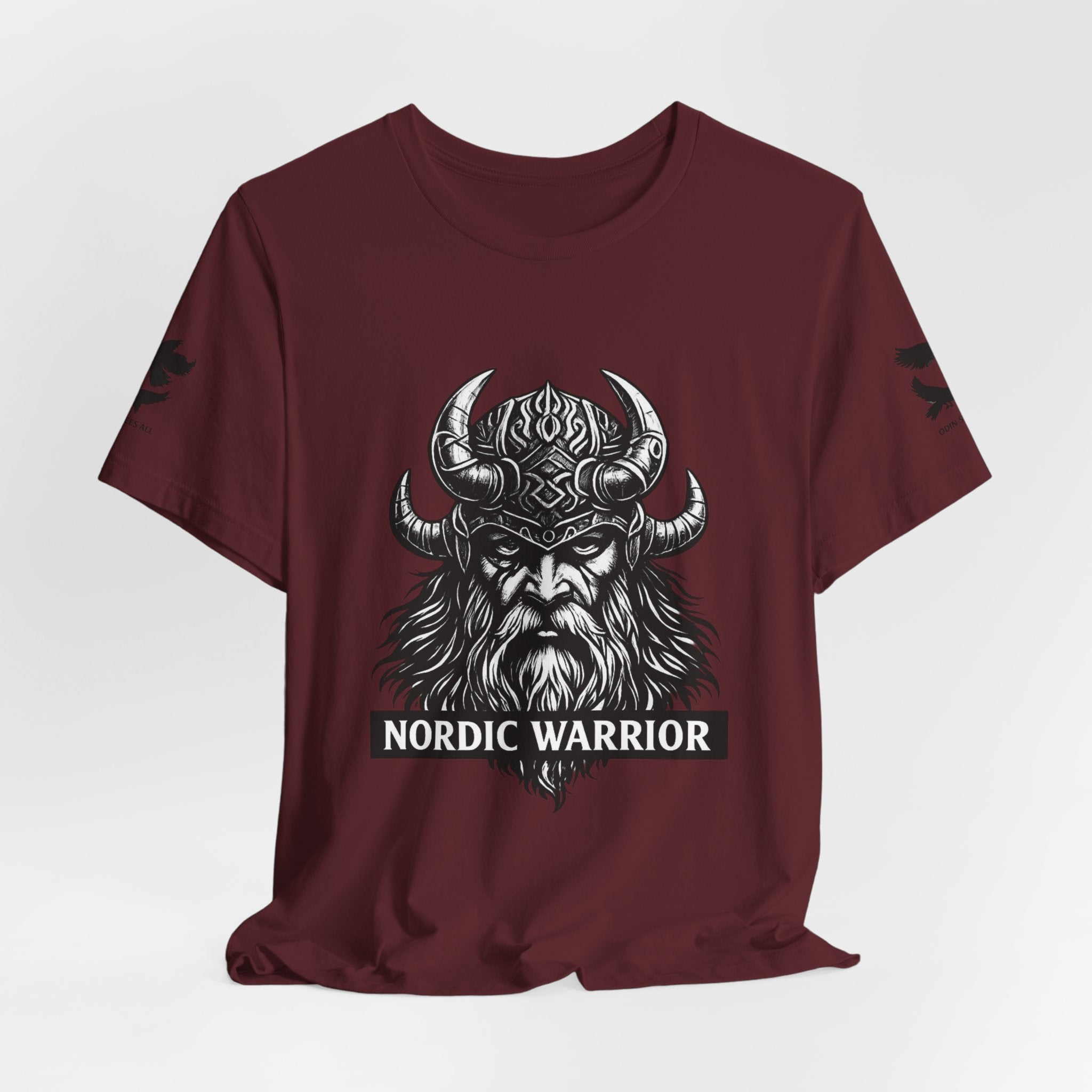 Nordic Warrior T-Shirt — Valhalla Awaits Viking Tee
