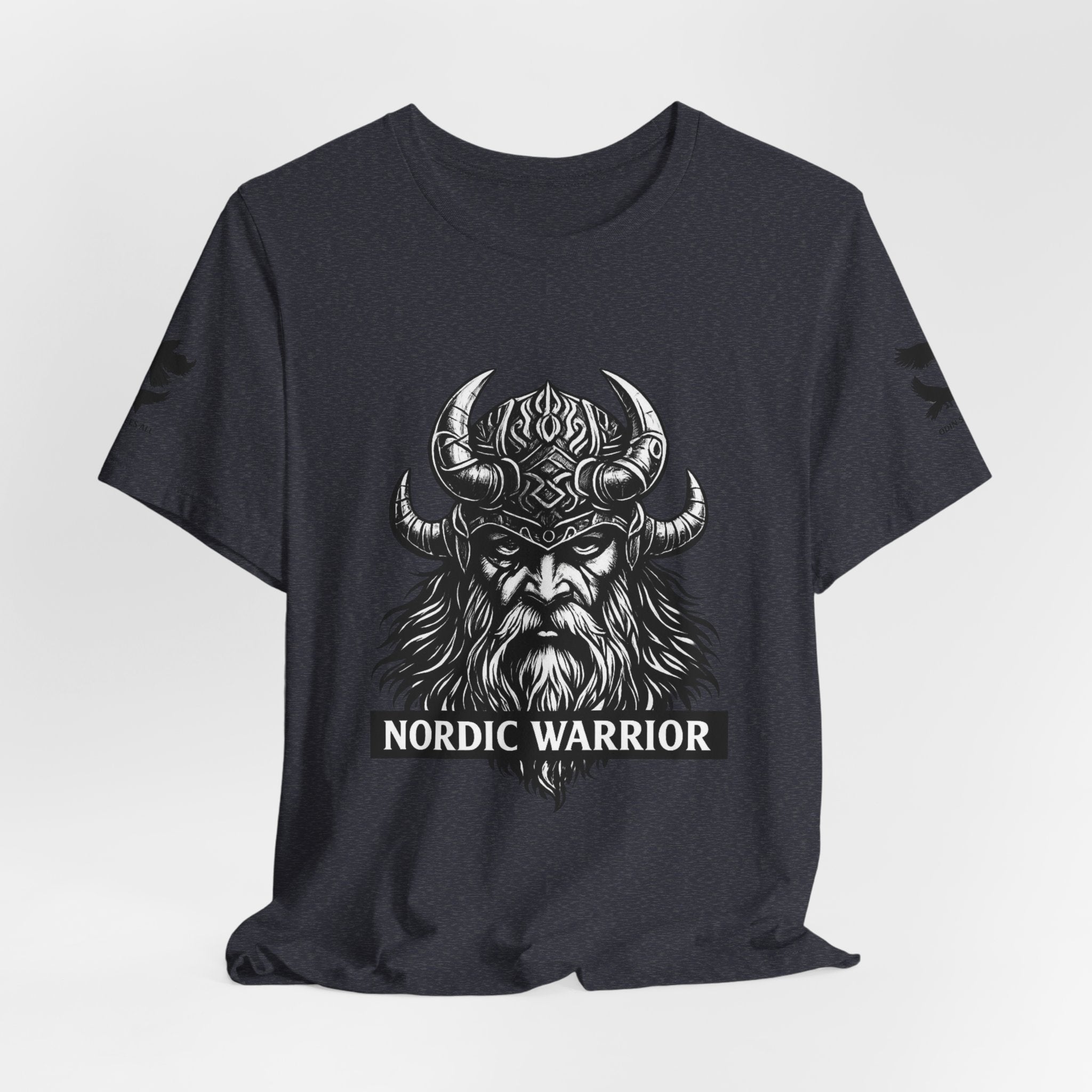 Nordic Warrior T-Shirt — Valhalla Awaits Viking Tee