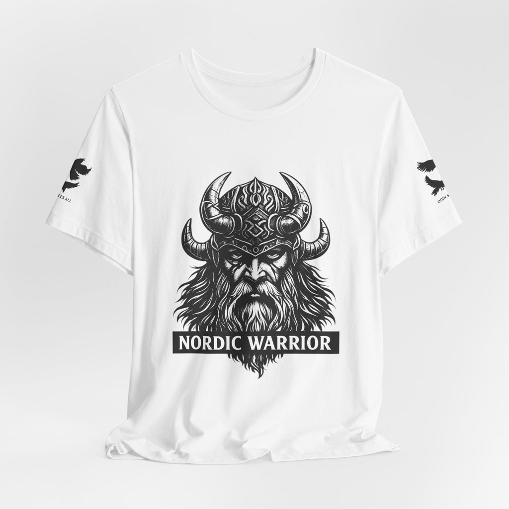 Nordic Warrior T-Shirt — Valhalla Awaits Viking Tee