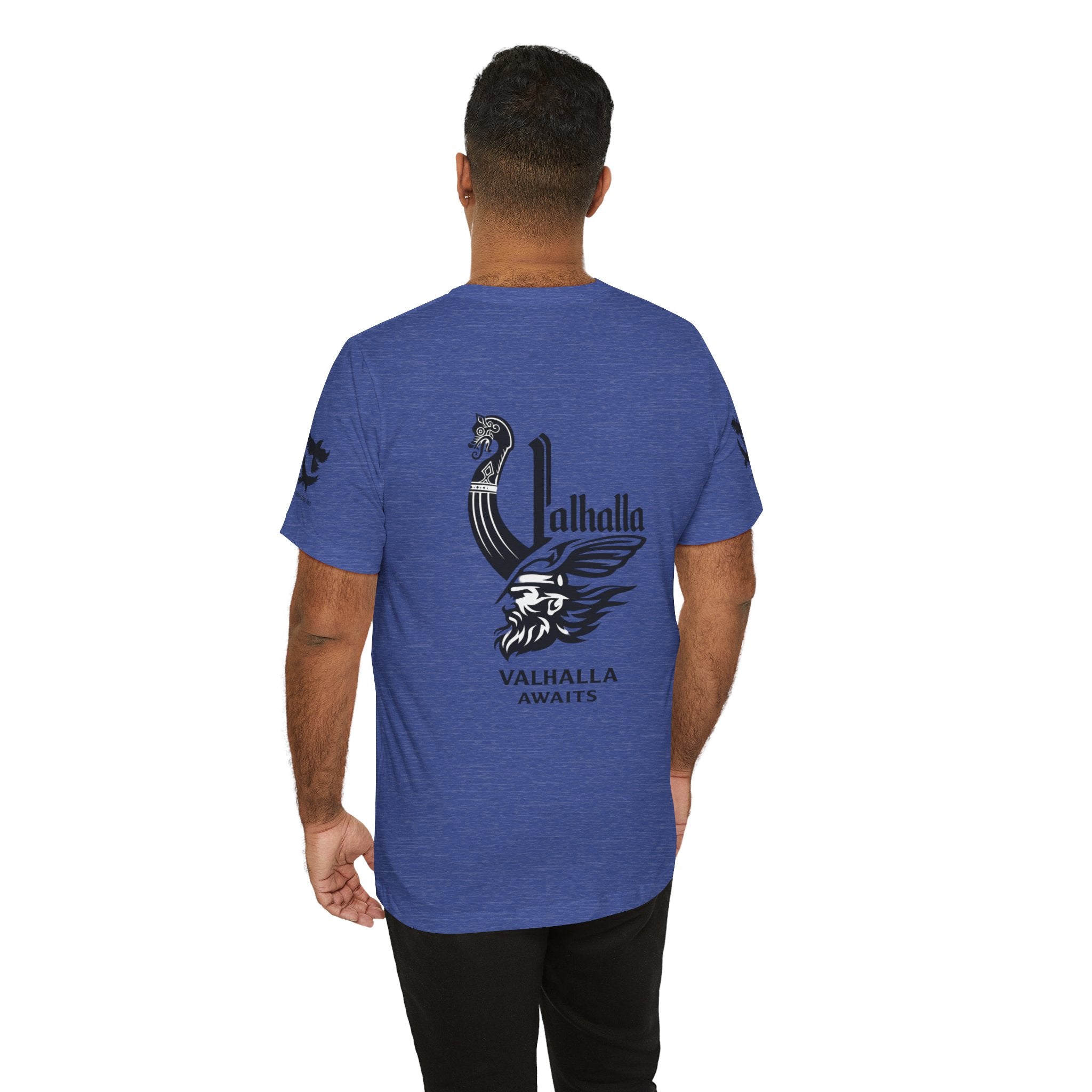 Nordic Warrior T-Shirt — Valhalla Awaits Viking Tee