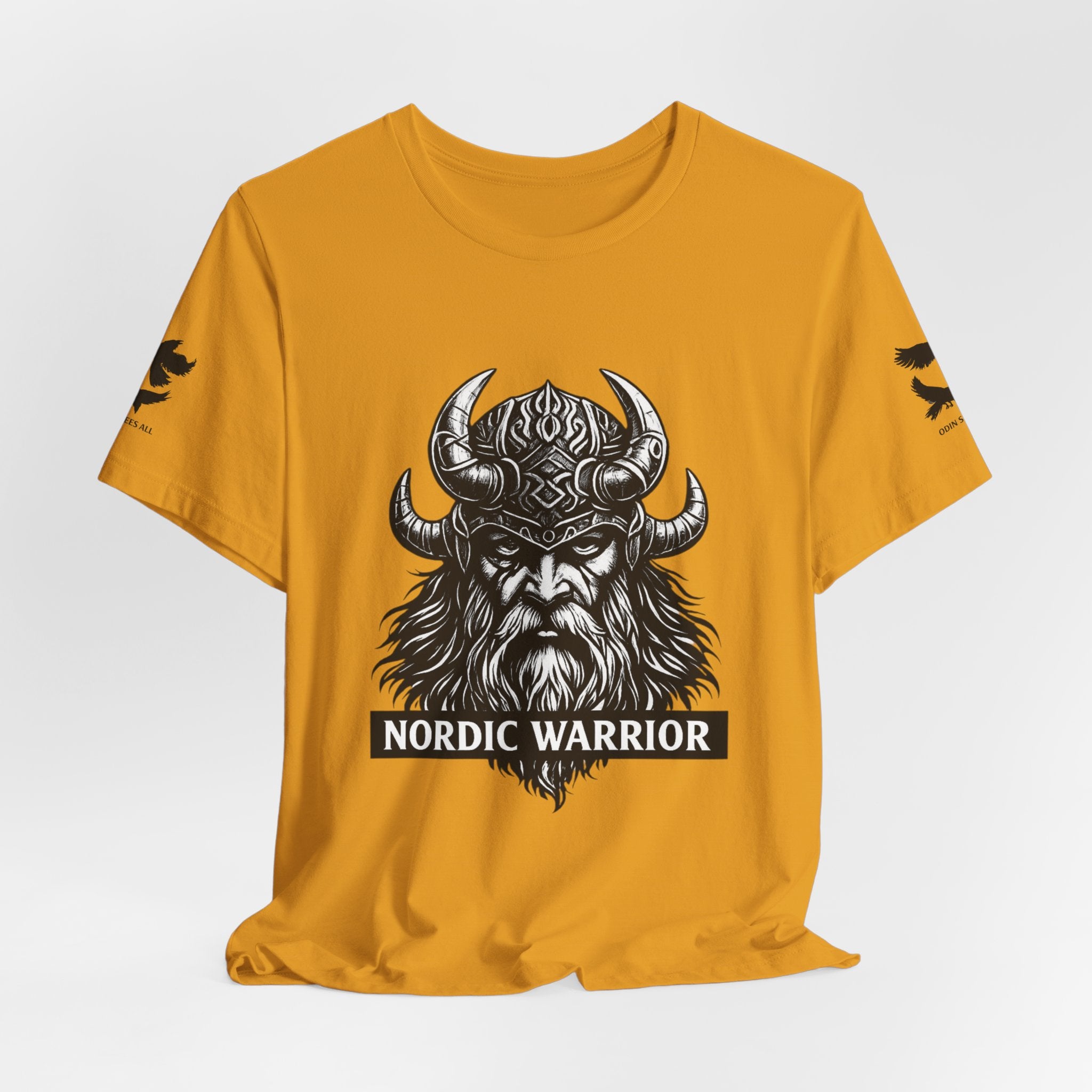 Nordic Warrior T-Shirt — Valhalla Awaits Viking Tee