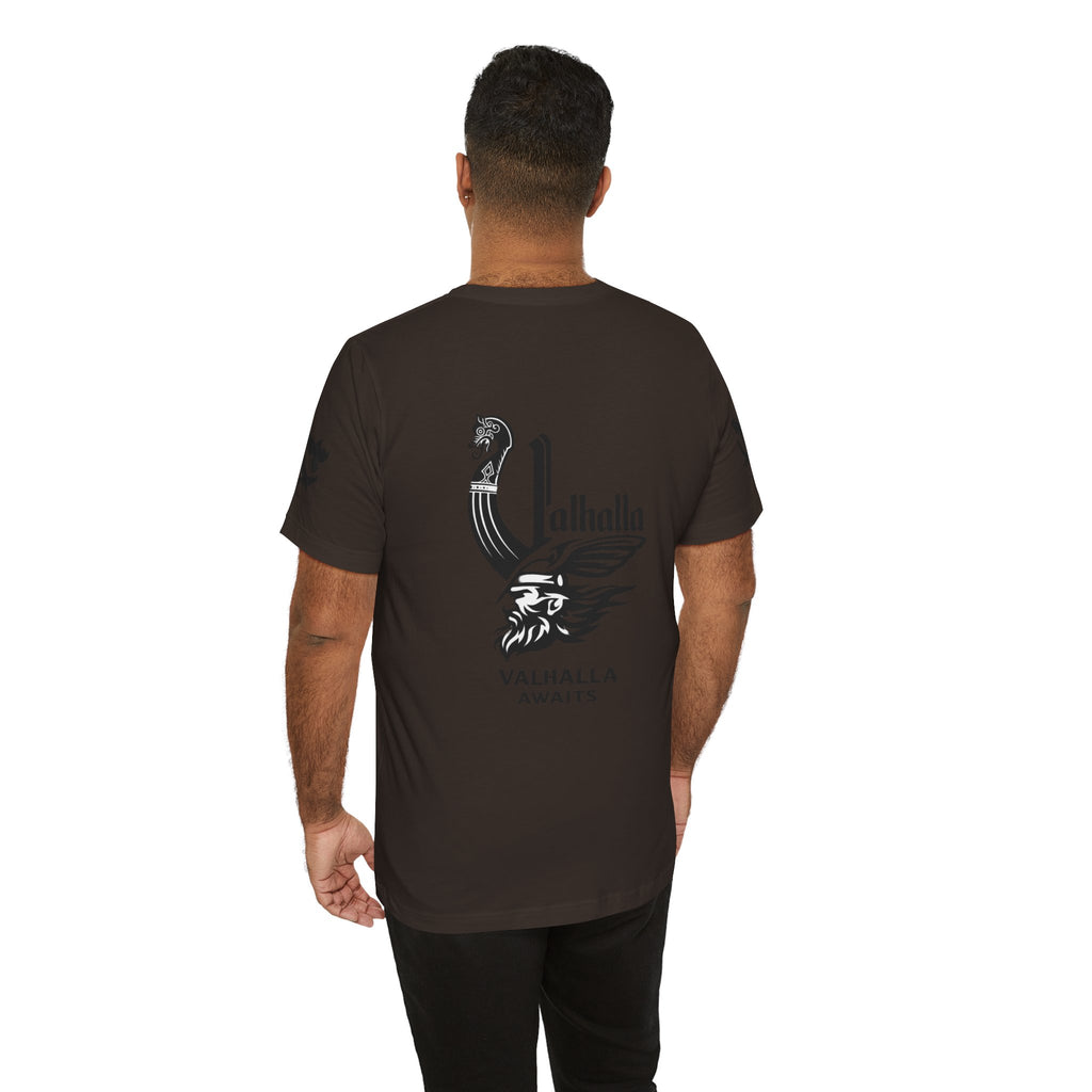 Nordic Warrior T-Shirt — Valhalla Awaits Viking Tee