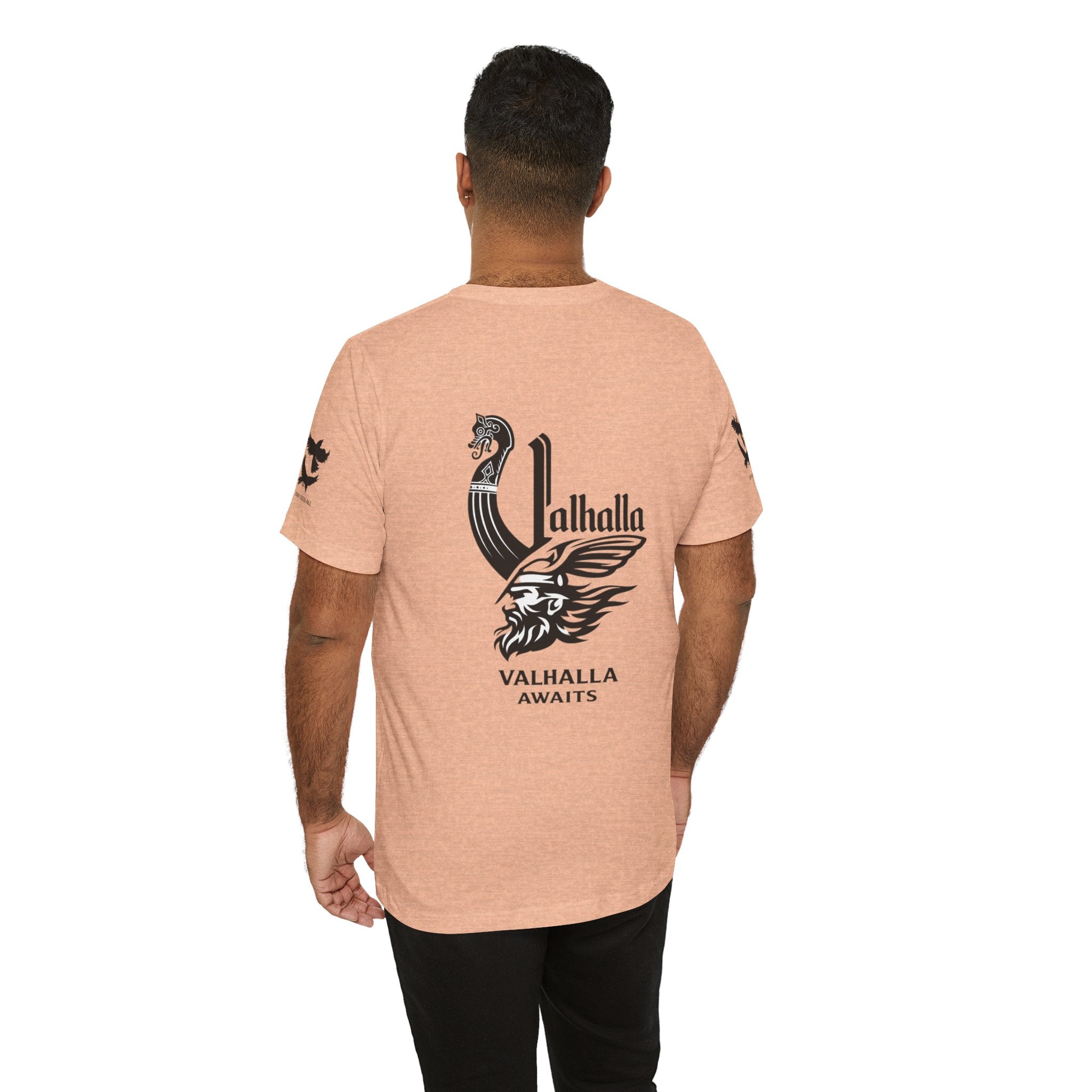 Nordic Warrior T-Shirt — Valhalla Awaits Viking Tee