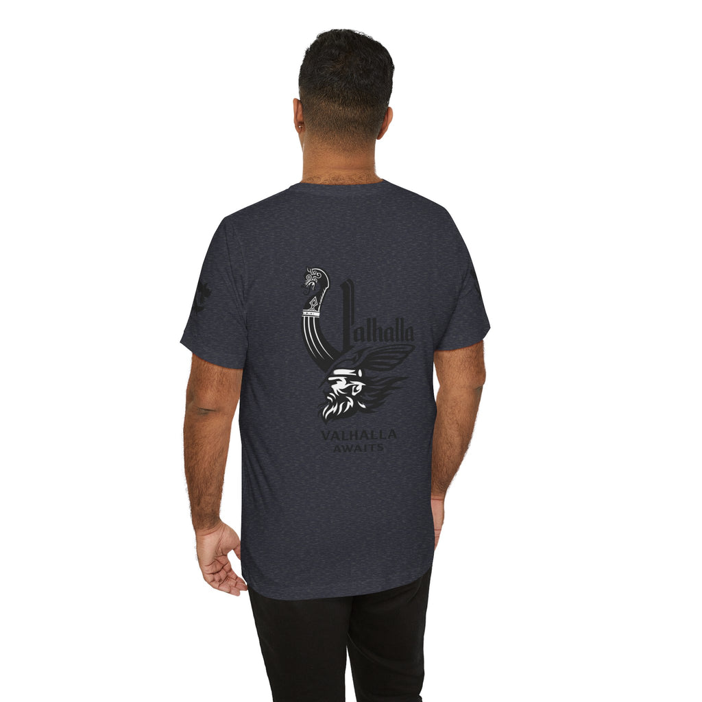 Nordic Warrior T-Shirt — Valhalla Awaits Viking Tee