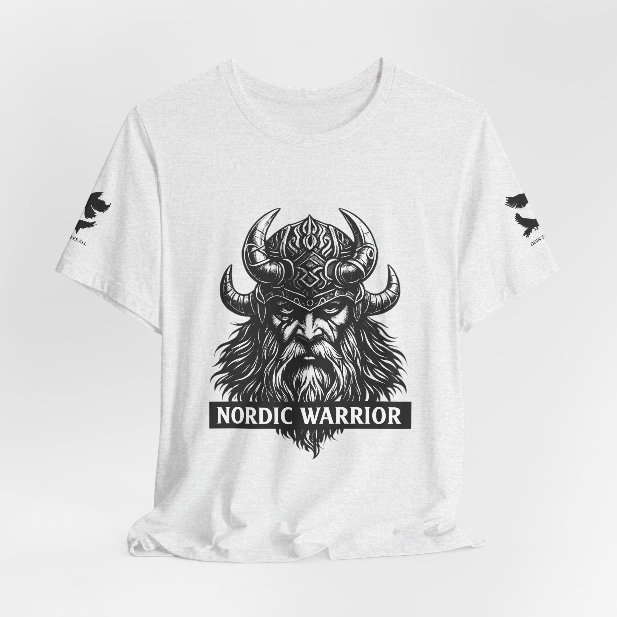 Nordic Warrior T-Shirt — Valhalla Awaits Viking Tee