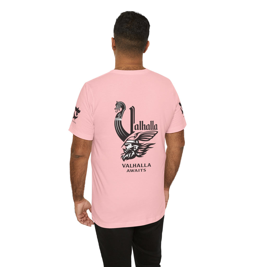 Nordic Warrior T-Shirt — Valhalla Awaits Viking Tee