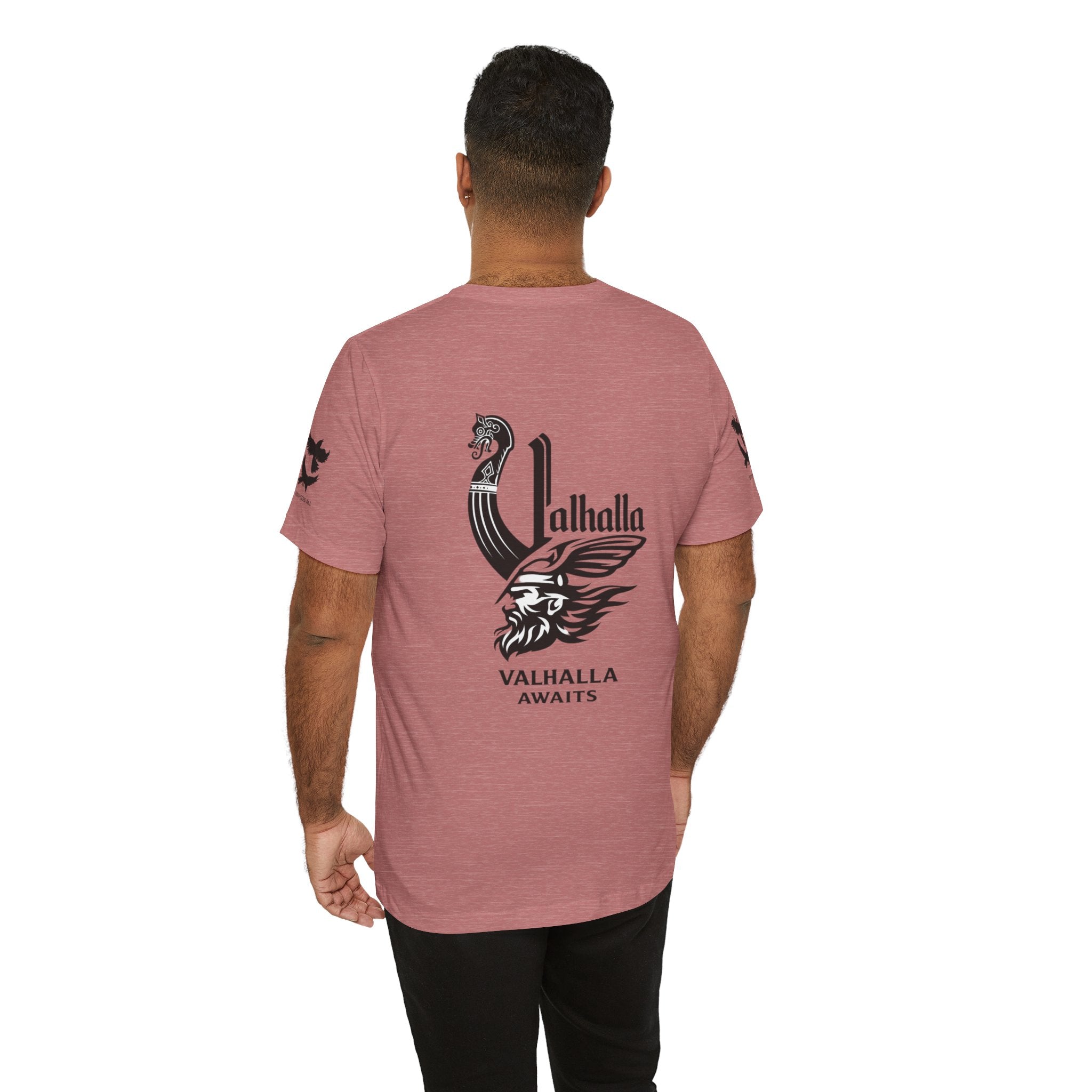 Nordic Warrior T-Shirt — Valhalla Awaits Viking Tee