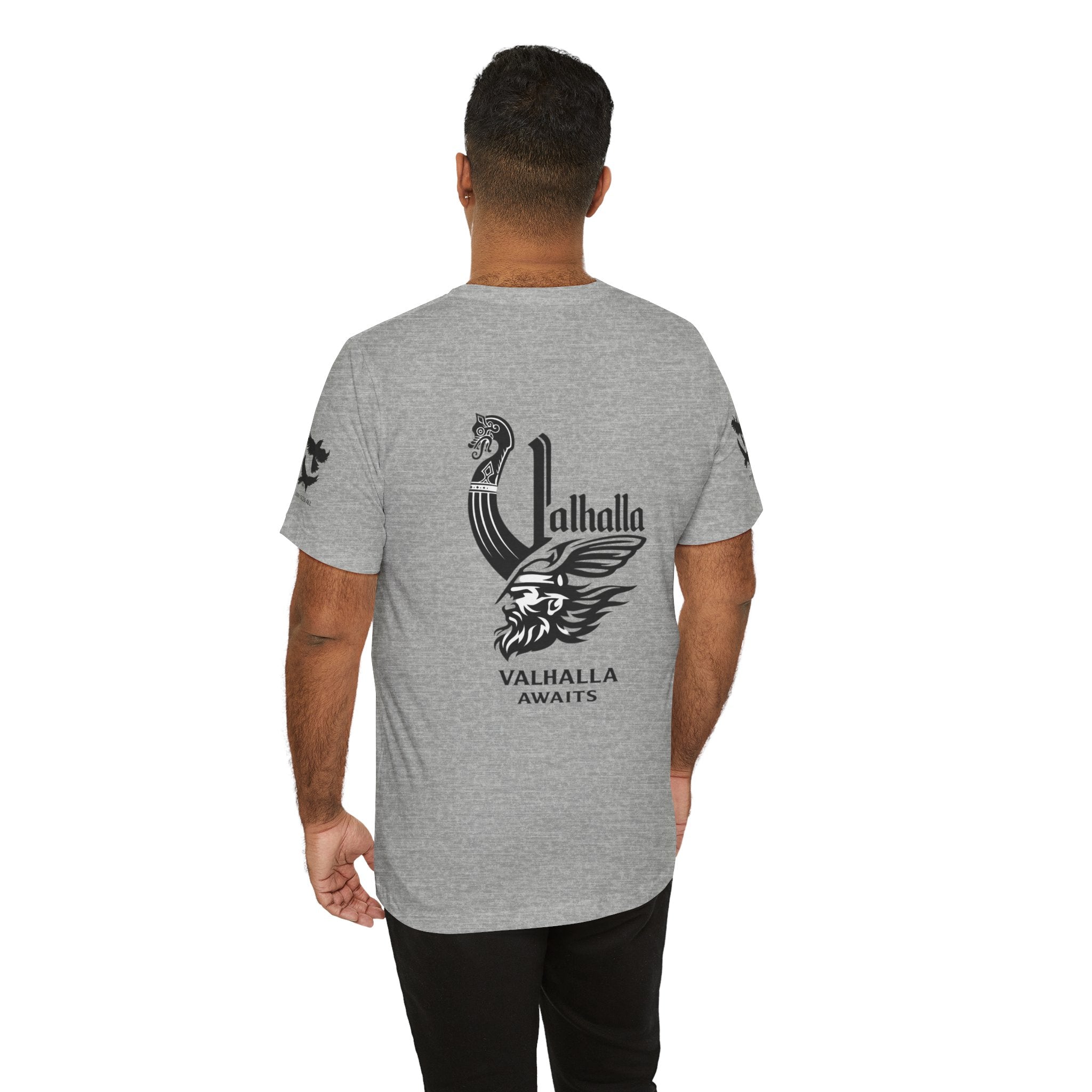 Nordic Warrior T-Shirt — Valhalla Awaits Viking Tee