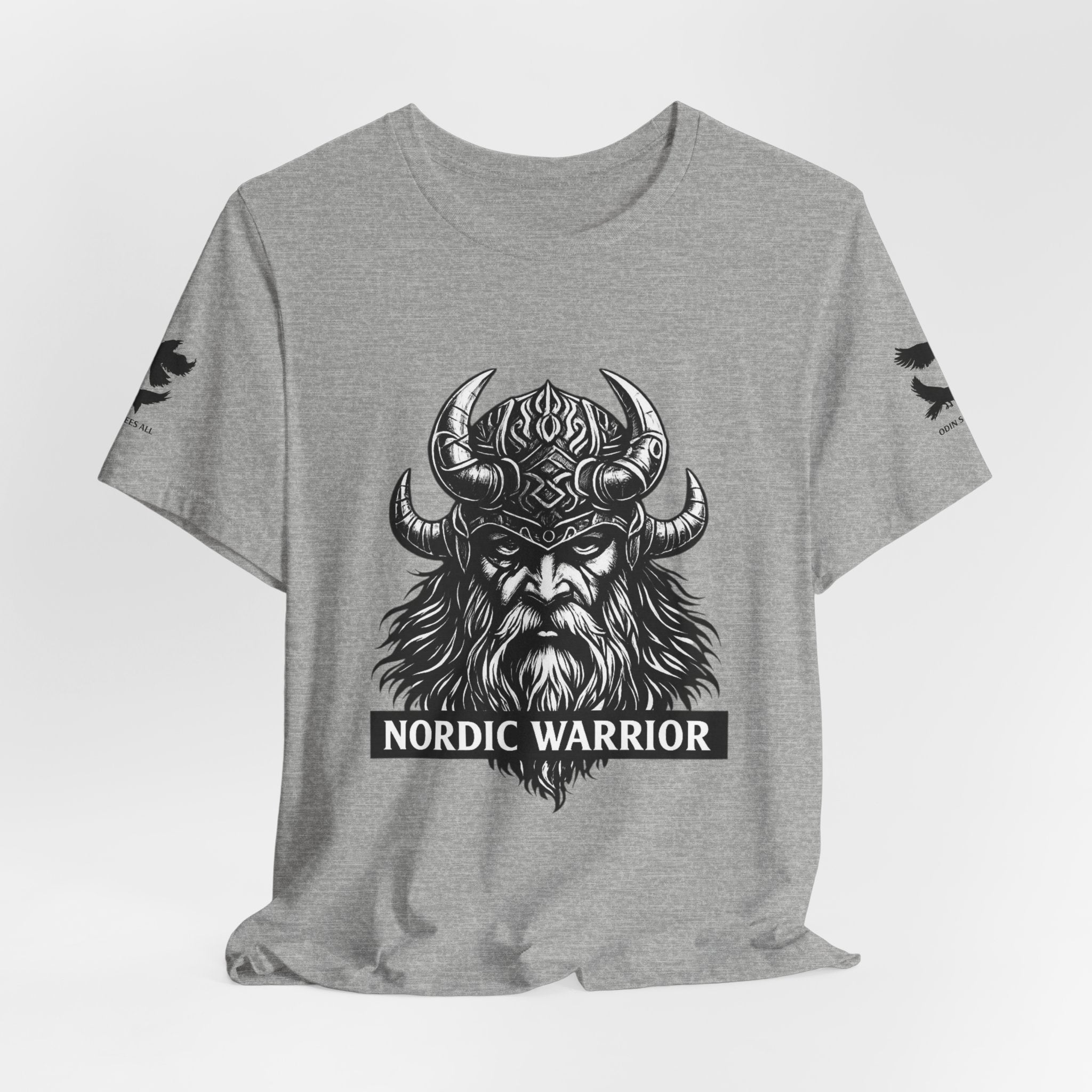 Nordic Warrior T-Shirt — Valhalla Awaits Viking Tee